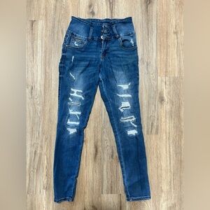 Women's Skinny Jeans in Dark Blue
